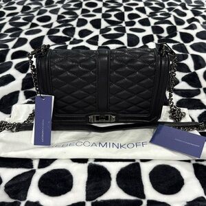 Rebecca Minkoff LOVE Quilted Crossbody Black